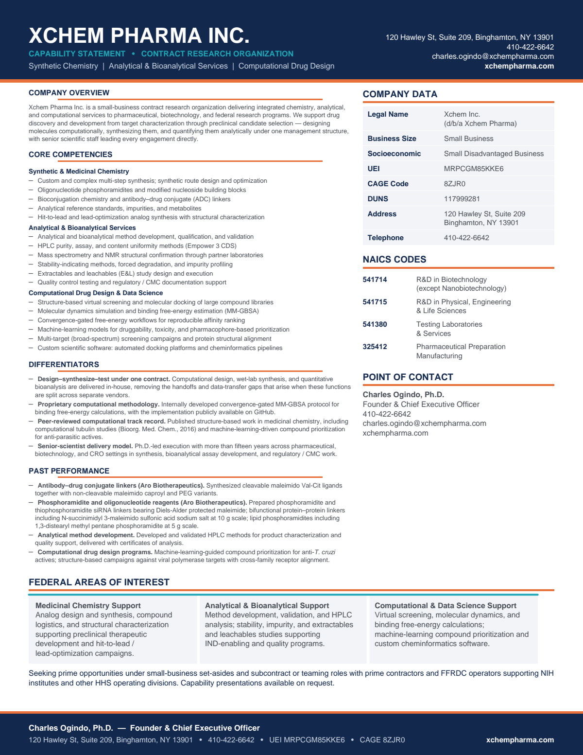 xchem capability statement preview